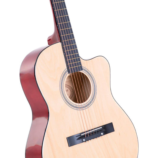 Karrera Acoustic Cutaway 40in Guitar - Natural.