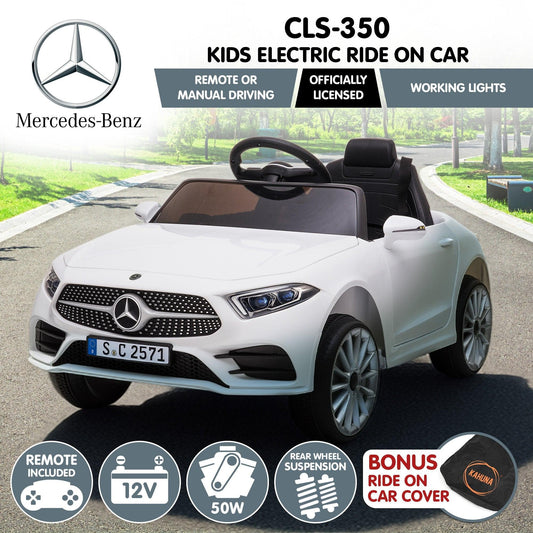 Kahuna Mercedes Benz CLS 350 Kids Electric Ride On Car with Remote Control - White.