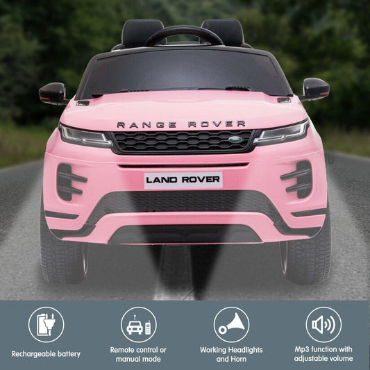 Kahuna Land Rover Licensed Kids Electric Ride On Car Remote Control - Pink.