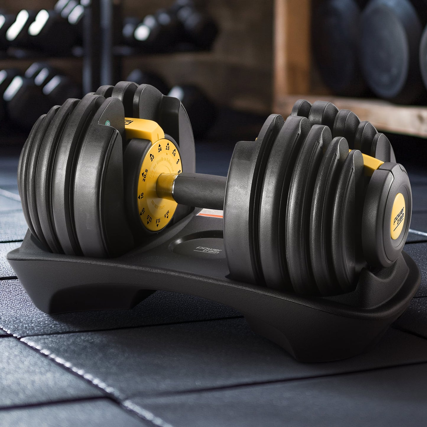 Powertrain 24KG Adjustable Home Gym Dumbbell - Gold