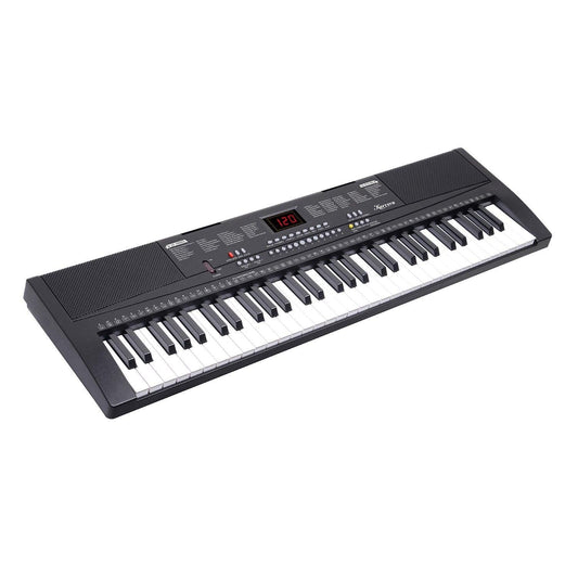 Karrera 61-Key Electronic Piano Keyboard 75cm with Stand - Black.