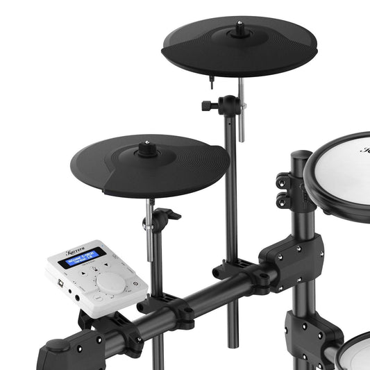 Karrera X23 Electronic Drum Kit with Sound Module, 3 Toms, Snare Quiet Mesh Drum Heads, Cymbals & Pedal.