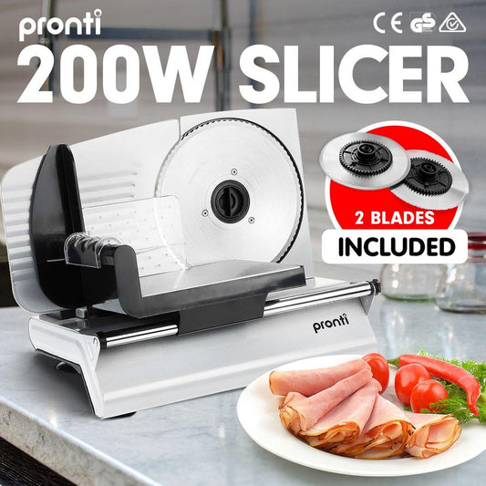 Pronti Deli and Food Electric Meat Slicer 200W Blades Processor.