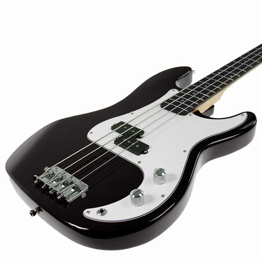 Karrera 39in Electric Guitar Bass Tuner Music 4-String Instrument Full Size Black.