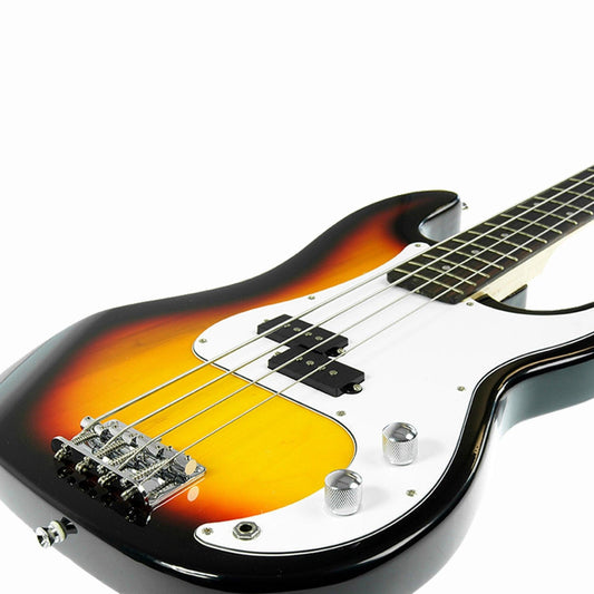 Karrera 39in Electric Guitar Bass Tuner Music 4-String Instrument Full Size Sunburst.