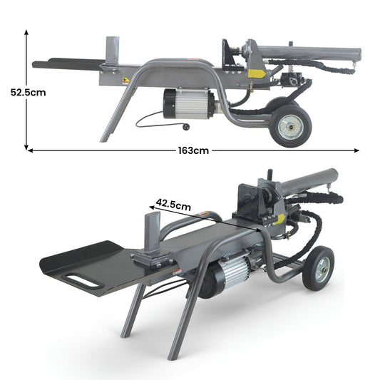 Yukon 12 Tonne Electric Hydraulic Log Splitter Heavy-Duty Firewood Splitter.