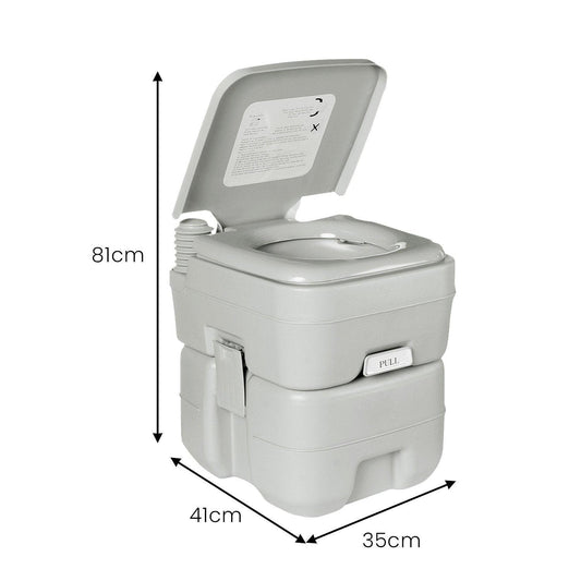 Wallaroo 20l Camping Portable Toilet Press Flush Pump.