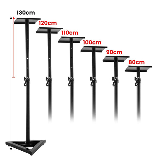 Karrera Adjustable Floor Speaker Stand Surround Sound - Black.