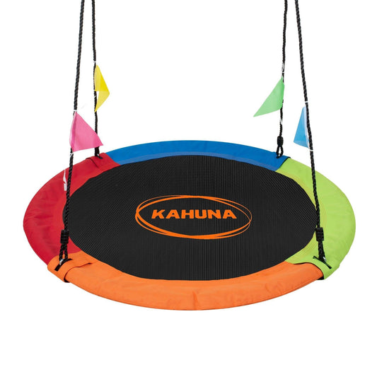 Kahuna Kids 1.2m Tree Saucer Swing Set Round 400kg With Straps Capacity Outdoor.
