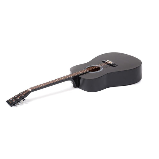 Karrera 41in Acoustic Wooden Guitar with Bag - Black.