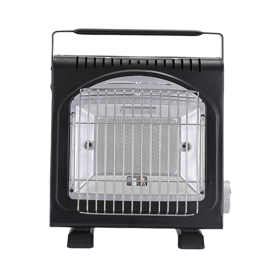 AMZ 1700W 2-in-1 Portable Outdoor Camping Butane Gas Heater Stove Steel Iron Aluminium Metal Manual Application for Travel.