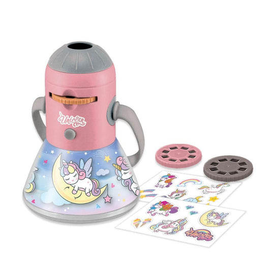 Unicorn Mini Night Light Camping Projector - Lantern Torch Kids Learning Toy.