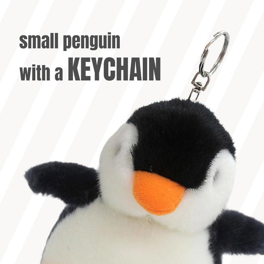 2X Plush Penguin Keychain Or Doll With Sound Activation GREY.