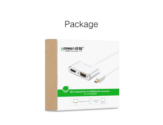 UGREEN Mini DP to HDMI/VGA converter Silver (20421).