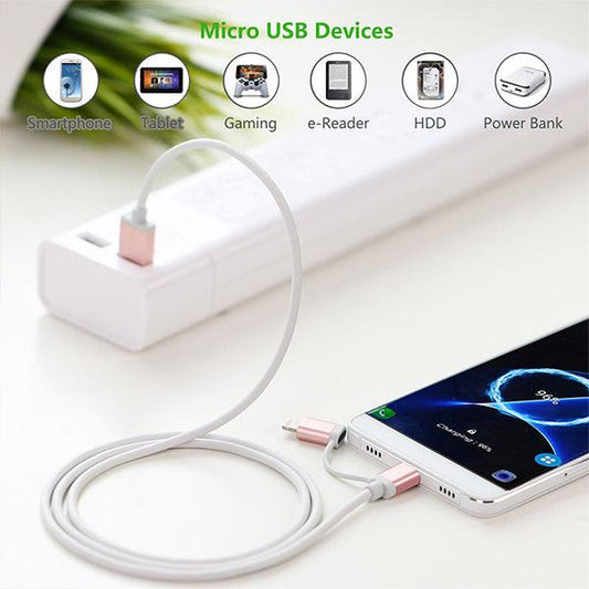 UGREEN Micro-USB to USB Cable with MFI Certified iPhone Adapter 1.5M(30471).