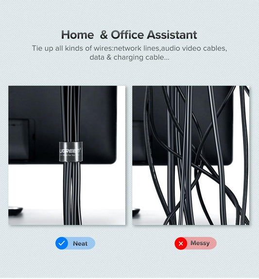 UGREEN 40354 Cable Organizer 2m (Black).
