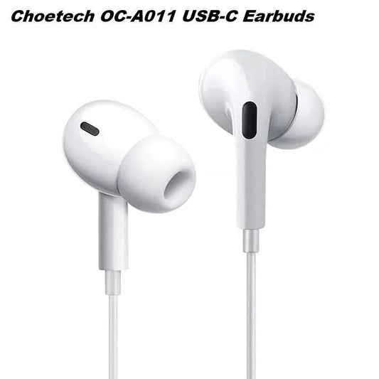 Choetech OC-A011 USB-C In-Ear Headphones 1.2m - White.