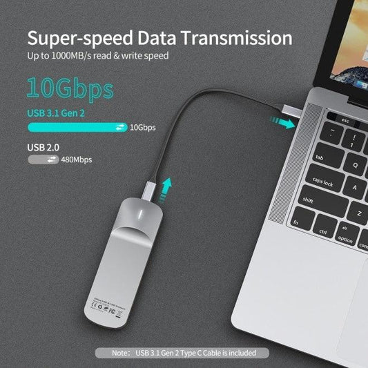 Choetech PC-HDE16 USB-C to M.2 B-Key Hard Drive Enclosure (10Gbps).