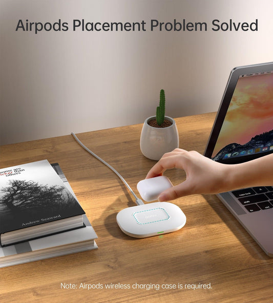 CHOETECH T550-F Airpods/Phone Wireless Fast Charging Pad.