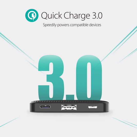 Ravpower RP-PB094 Super Slim Powerbank 10000mAh, PD 18w, QC3.0.