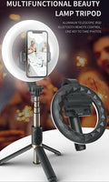 TEQ Q07 Bluetooth Ring Light Selfie Stick + Tripod stand.