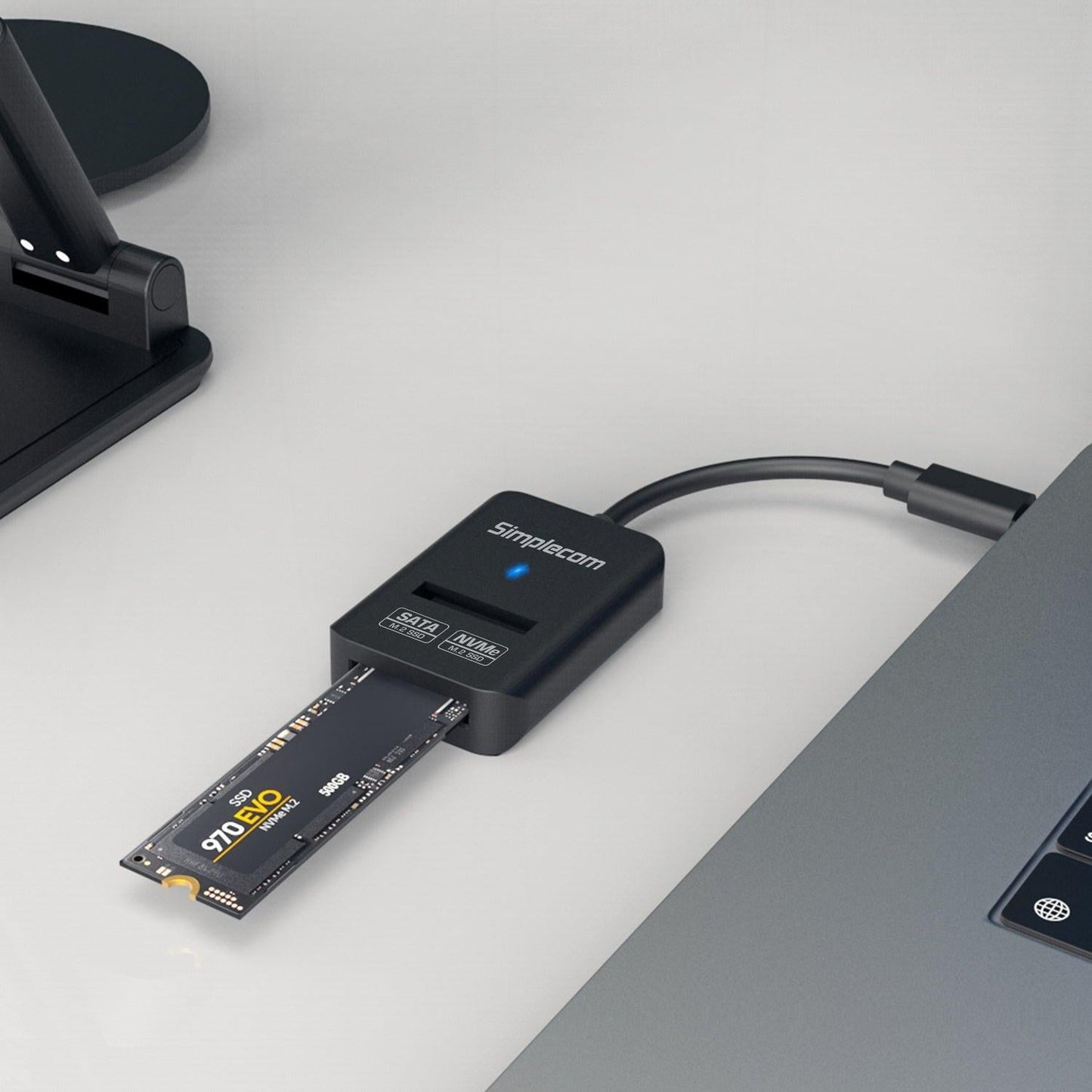 Simplecom SA506 NVMe / SATA Dual Protocol M.2 SSD to USB-C Adapter Converter USB 3.2 Gen 2 10Gbps.