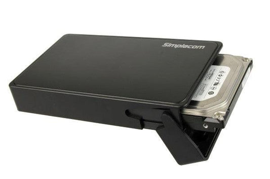 Simplecom SE325 Tool Free 3.5" SATA HDD to USB 3.0 Hard Drive Enclosure Black.