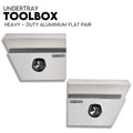 Under Tray Tool Box Underbody Pair Set 600mm Aluminium.