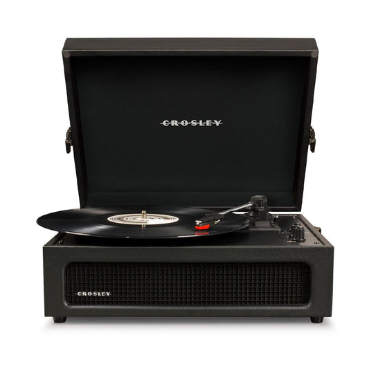 Crosley Voyager Bluetooth Portable Turntable + Crosley Turntable Stand Bundle - Black.