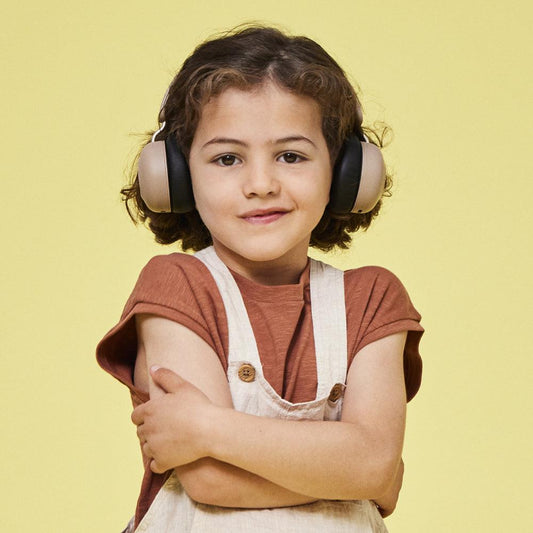 Kreafunk Kids Buzz Junior Bluetooth Headphones - Ivory Sand.