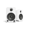 Kanto YU4 140W Powered Bookshelf Speakers with Bluetooth and Phono Preamp - Pair, Matte White.