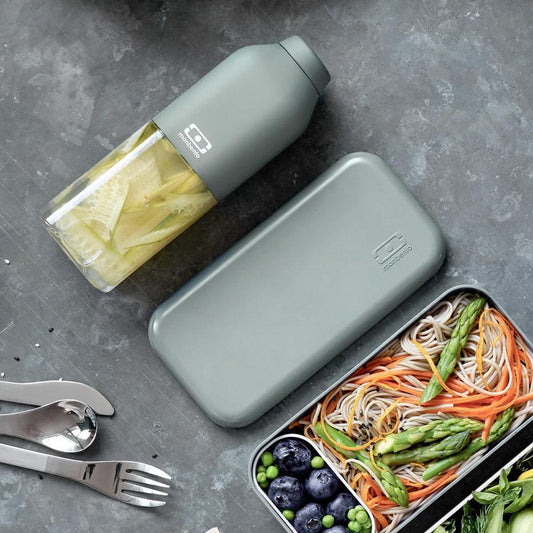 Monbento Mb Positive M Reusable Water Bottle - Green Natural.