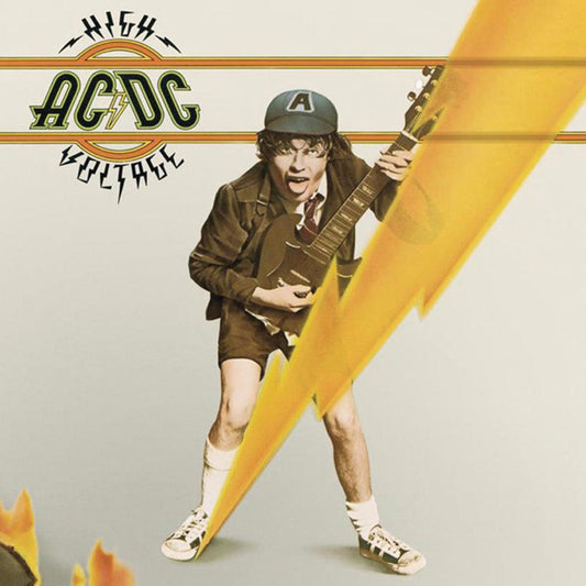 Crosley Record Storage Crate AC/DC High Voltage Vinyl Album Bundle.