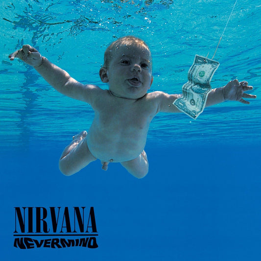 Crosley Record Storage Crate & Nirvana Nevermind - Vinyl Album Bundle.