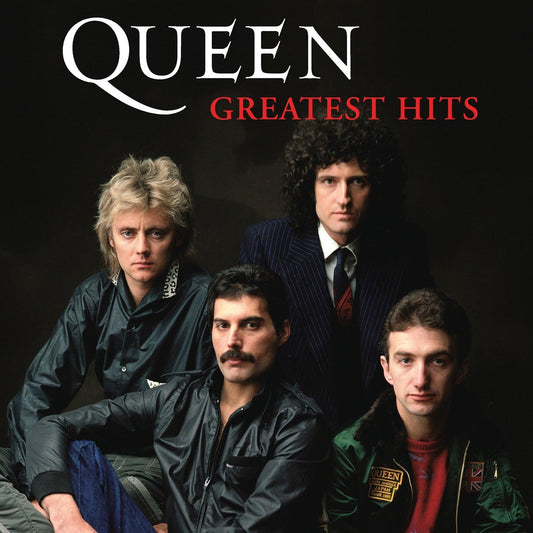 Crosley Record Storage Crate & Queen Greatest Hits - Double Vinyl Album Bundle.
