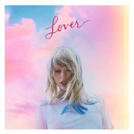 Crosley Record Storage Crate & Taylor Swift Lover 2P Vinyl Album Bundle.