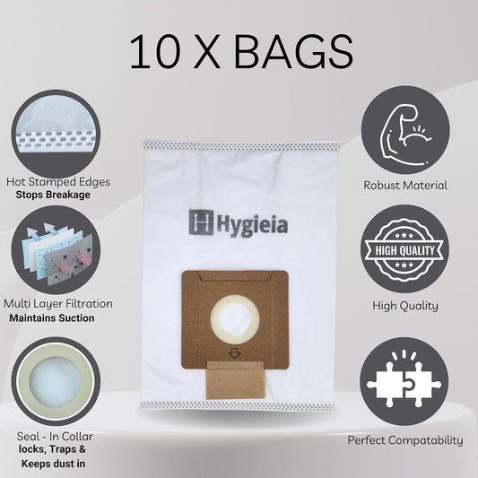 10 X Dust Bags for Sauber Pro Pets SJ-100 Vacuum Cleaners.