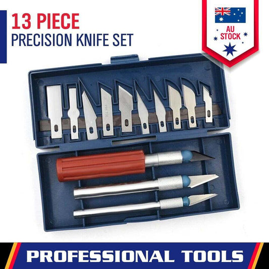 13Pc Durable Precision Knife Set Exacto Style Multi-function Hobby Knife Crafts.