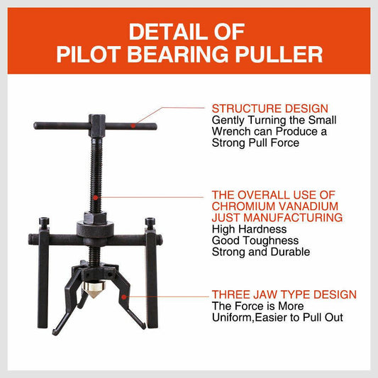 Pilot Bearing Puller 3 Jaws Bushing Gear Extractor Motorcycle Remover Heavy Duty.