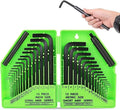 SWANLAKE 32PCS Hex Key Set, Allen Wrench Set Inch/Metric MM(0.7mm-10mm) SAE(0.028"-3/8).