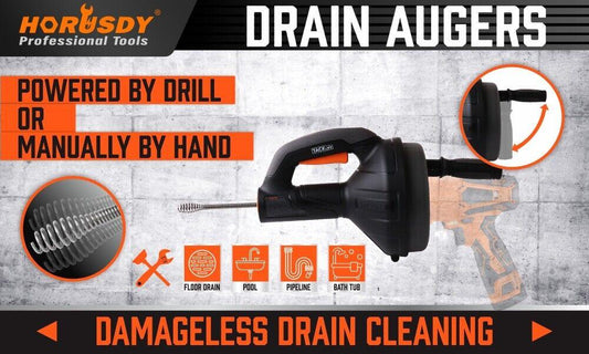 Drain Auger Drain Cleaner Unblocker Auger Sewage Pipe Cleaning Plumbing Tool.