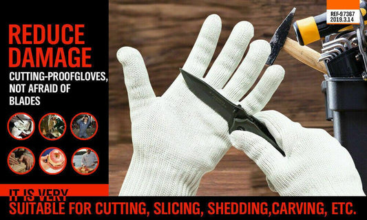 One-Pair Cut Resistant Gloves Anti Cutting Level 5 Kitchen Butcher Protection.