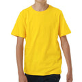 100% Cotton Kids T Shirt Childrens Boys Girls Basic Plain Short Sleeve Tee Tops, Yellow, 12.