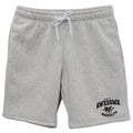 Men's Fleece Shorts Casual Sports Sweat Pants w Elastic Waist Drawstring Pockets, Light Grey, S