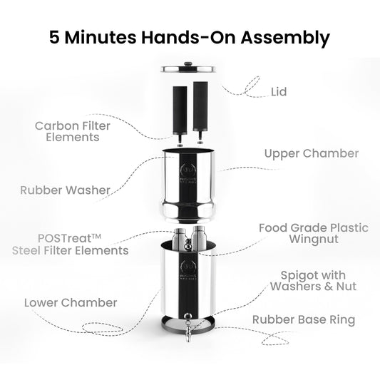 The Phoenix Gravity Water Filter Stainless Steel 304 -12L.