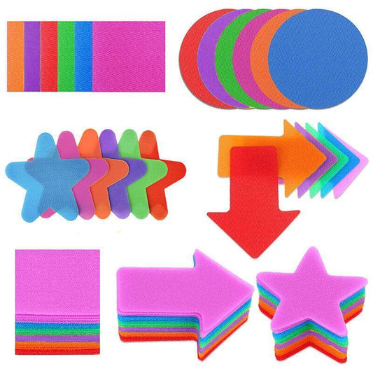 Classroom Sit Dots Carpet Spot Markers 30pcs Circles Stars Arrows Teaching Tool - Star.