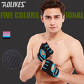 M Size Sports Gloves Weight Lifting Exercise Training Workout Bike Riding Men Women - Black+Grey.