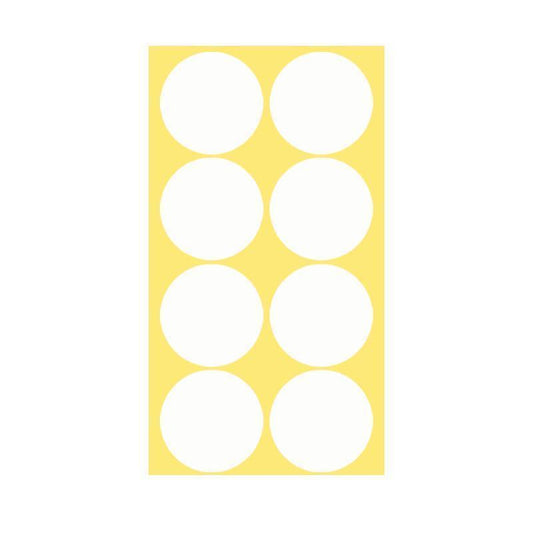 8/13/25/50mm Colour Sticker Dots Adhesive Round Labels Circular Scrapbooking White - 8mm 260 Dots - 1 Sheet.