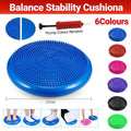 Balance Stability Cushion Wobble Air Disc Ankle Knee Strength Rehab Exercise - Black.