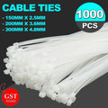 250-1000X Cable Ties Zip Ties Nylon Uv Stabilised Bulk White Clear Cable Tie - 4*150mm 500 PCS.